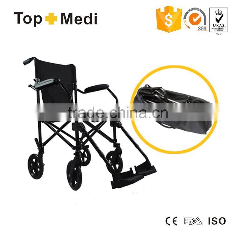 Aluminum Lightweight Travel Wheelchair for Disabled People/silla de ruedas para viaje