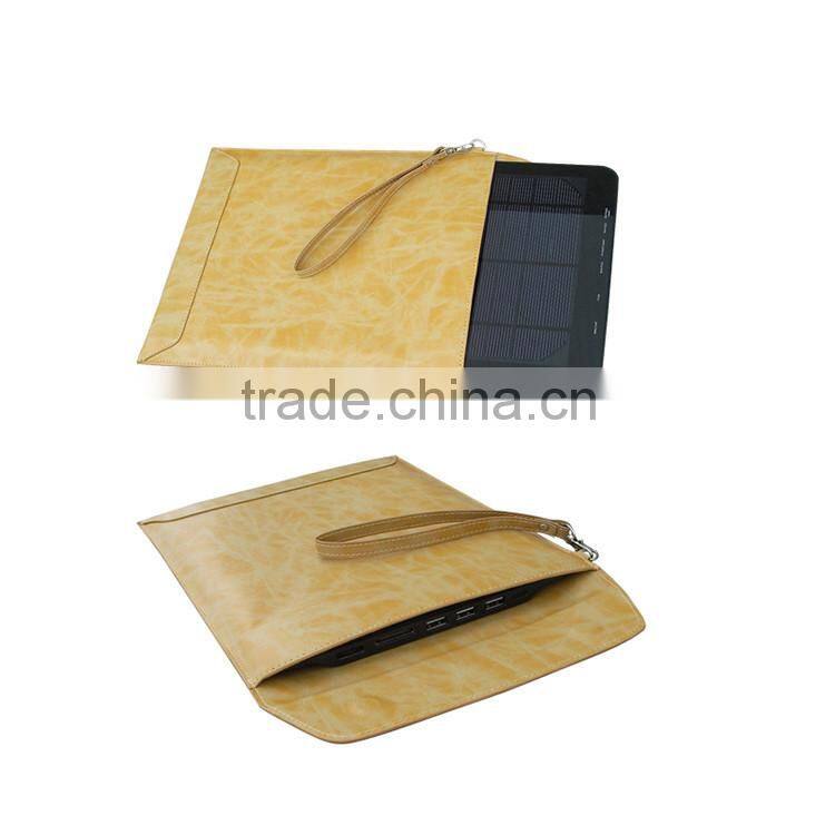 1A and 2A dual usb output Solar Power Charger Bag,1.2W 5V 1000Ma Charger Solar