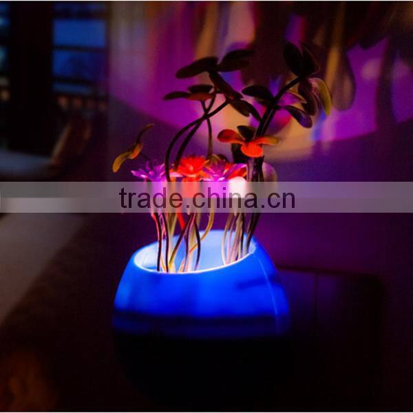 MADE CUSTOM LED LIGHT-CONTROLLED POTTED NIGHT LIGHT COLORFUL PLANTS INDUCTION LAMP