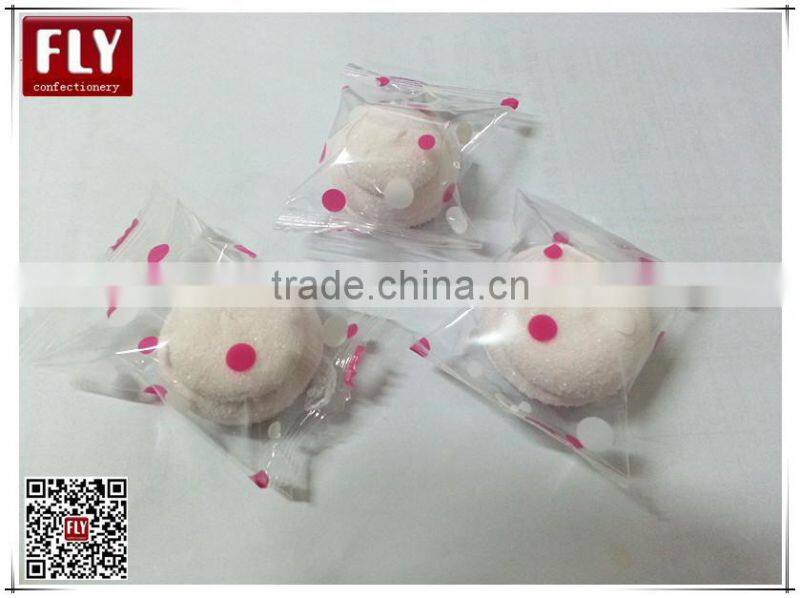 individual wrapped marshmallow candy white sugar coated coconut