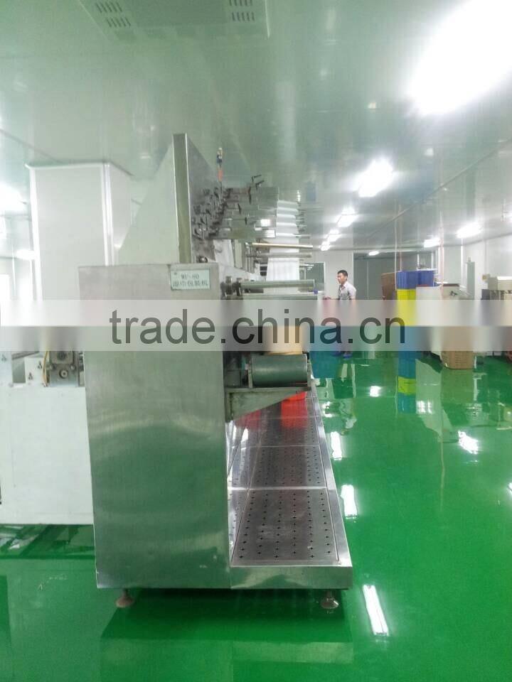 lady wipes hand wet wipes