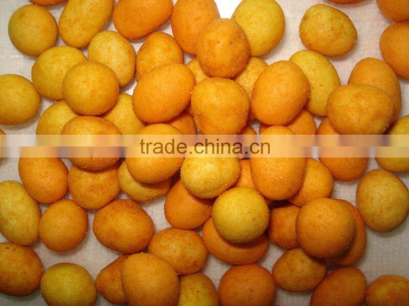 Round type fried spicy coated peanut