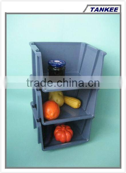 Plastic Stacking Storage Containers Office Desk Top Trays Shelf Food Counter