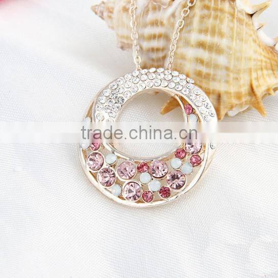 Women's Rhinestone Chain Crystal Necklace Pendant Lady's Fashion Jewelry