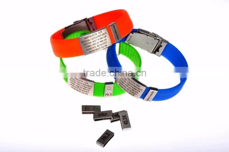 Waterproof rubber band sports wristbands runners identity bracelet