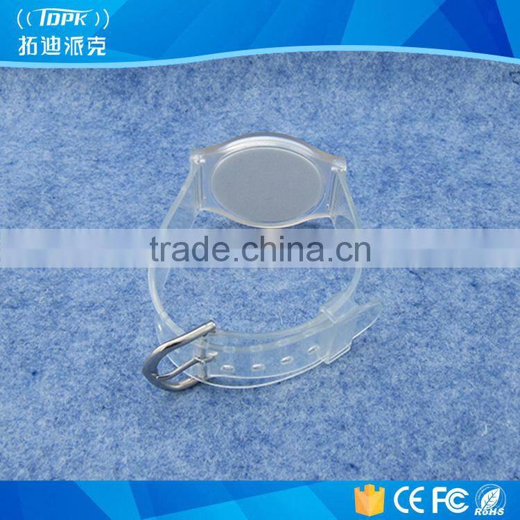 Ultralight transparent smart waterproof rfid plastic wristband