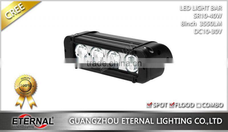 40W 8" high power spot flood combo heavy duty excavator road roller forestry machinery equipment truck led light bar