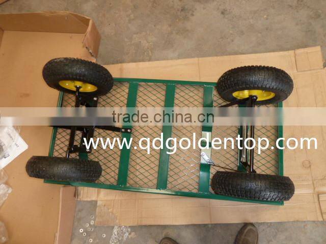 Garden utility wagon with dual handle