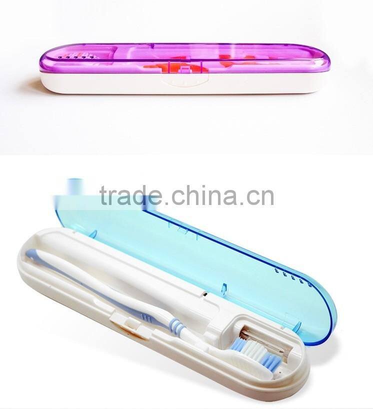 Portable personal uv toothbrush disinfector