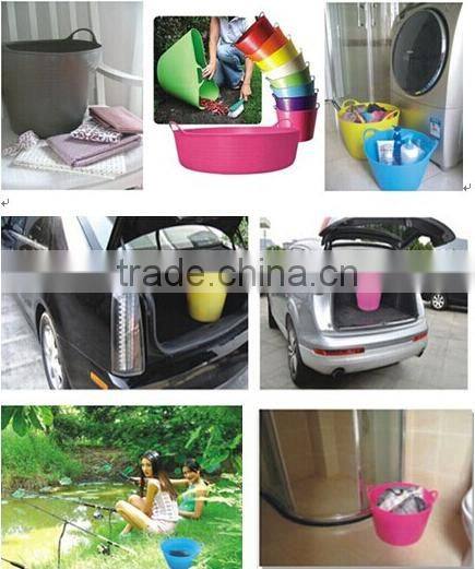 Plastic Bucket tubs with soft handle < SG1605>