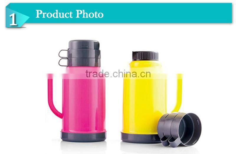 Guangzhou special style 1.8l glass liner thermos vacuum flask with tow cups