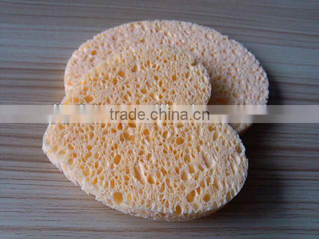 oval shaped cellulose face puff