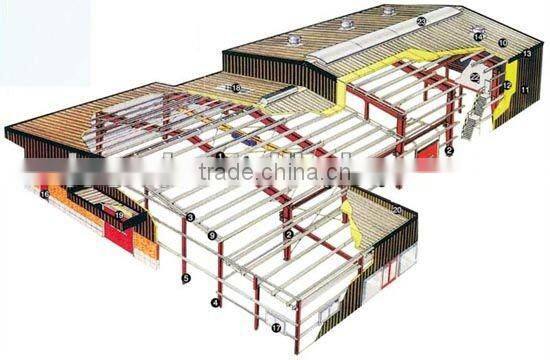 steel structure frame prefab warehouse