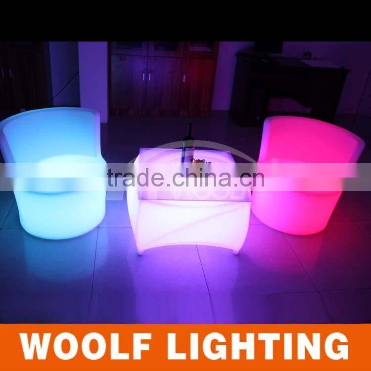 Practical Half Winged Illuminated Shining LED Coffee Chair
