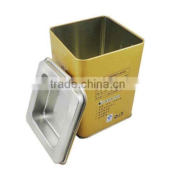 Food grade square tin box for tea
