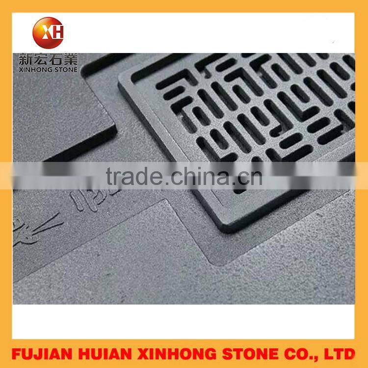 Hollow out drainage black tea tray with competitive price