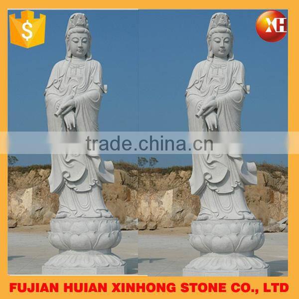 Hand carved standing buddha figurine statue for garden decoration