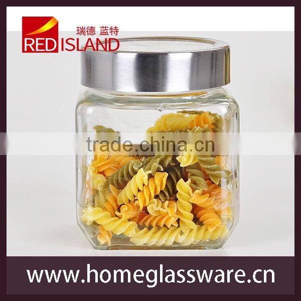 hot sale clear food grade glass jar with lid