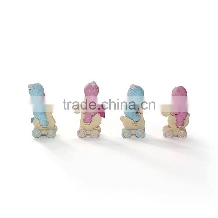 Baby gift pink and blue polyresin baby figurines