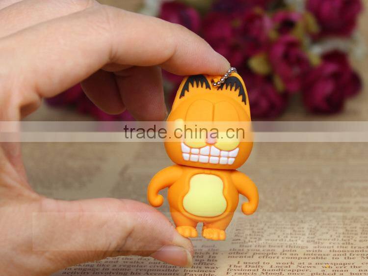 Creative mini coffee cartoon cat usb flash drive shell