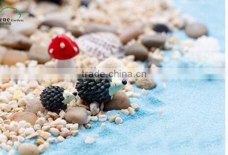 cy307 Miniature DIY Fairy Garden Accessories 3pcs/set,two hedgehog and one mushroom