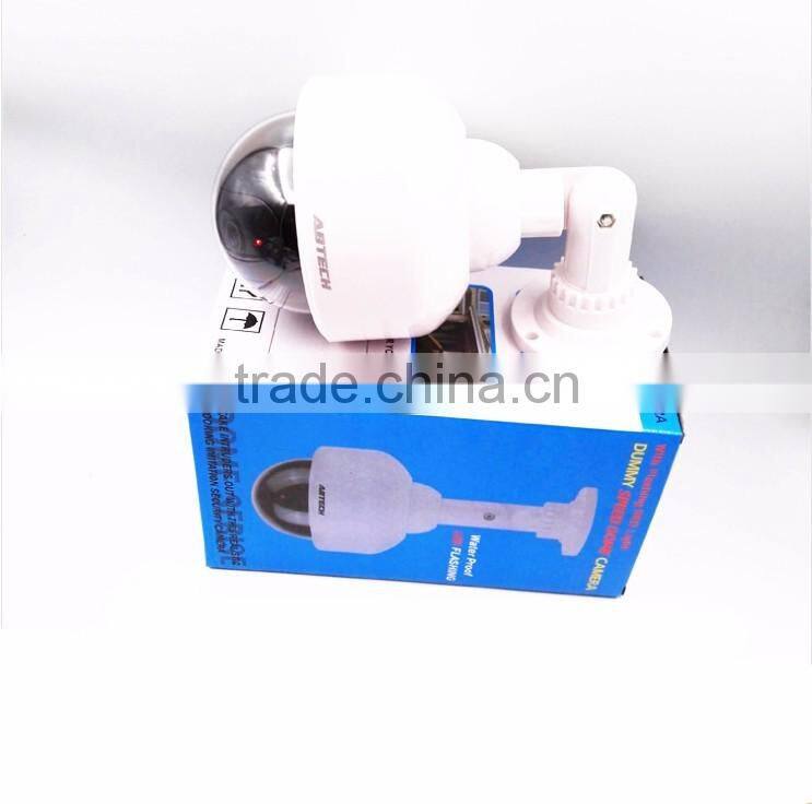 Waterproof Fake Dummy Speed Realistic Security Camera, Dome Dummy Motion Detection Fake CCTV Camera With LED Flashing Red Light