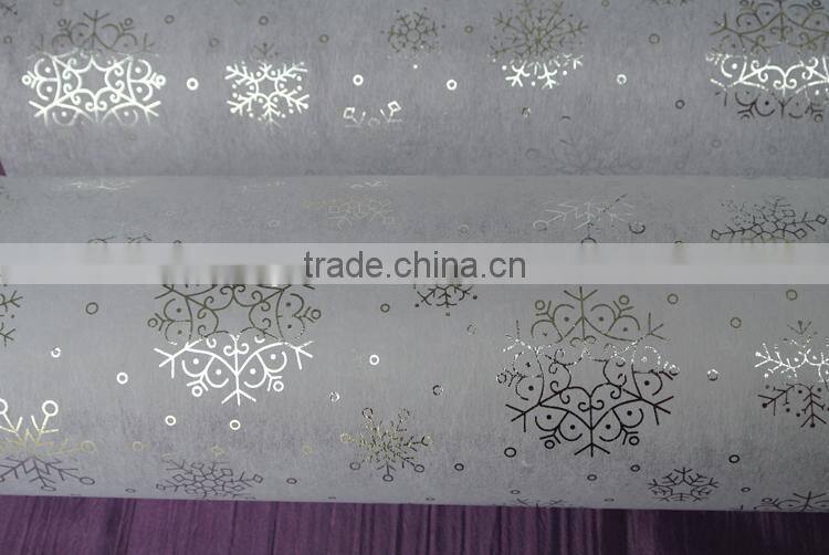 Snowflake printed nonwoven fabric