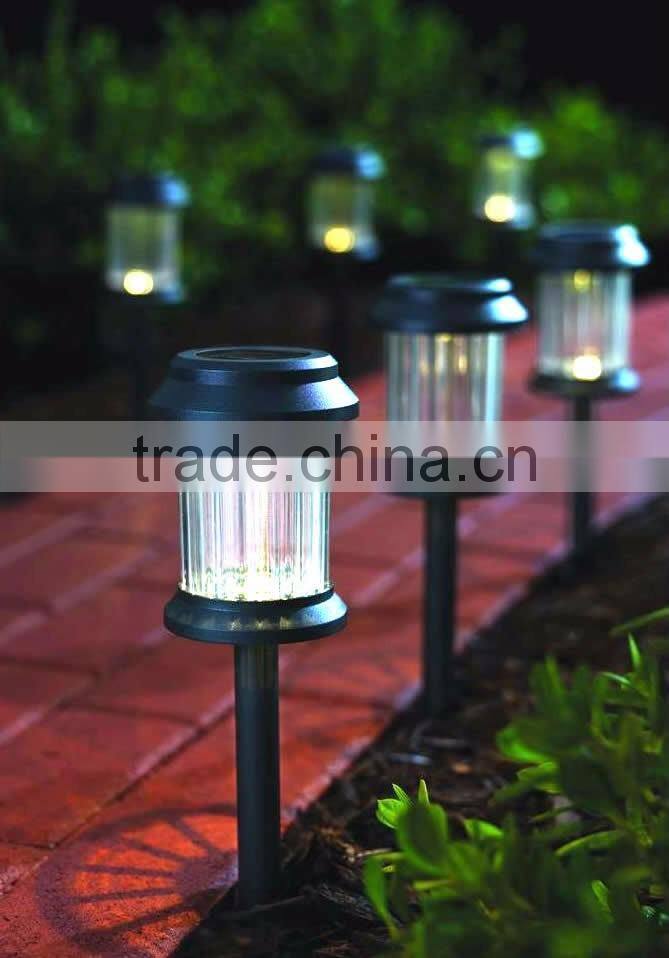 6pk Plastic Solar led Garden Pathway Landscape Lawn Stake Light