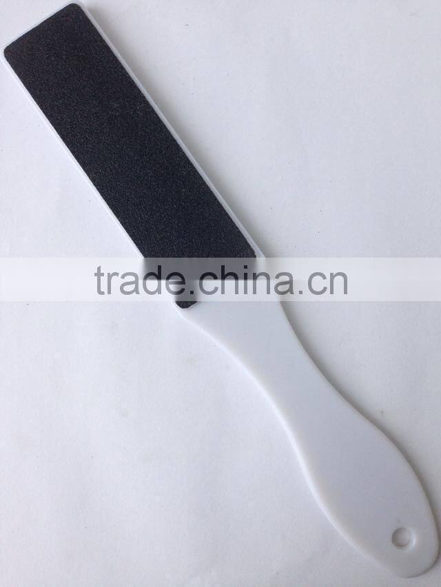 Sandpaper foot file with plastic handle,pedicure foot file,smoother foot file