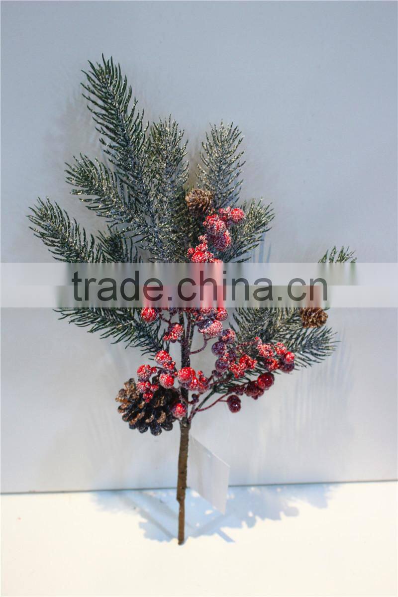 Home garden decorative 60cm Height artificial white hanging pine tree leaf branches ERSY11 2102