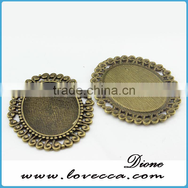 Antique bronze girls pendant diy jewelry accessory,Wholesale alloy metal blank pendants