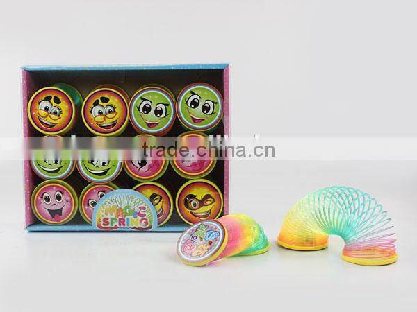 hot sale kids plastic colorful 3D LED light rainbow spring toys educational classic toys/promotional toys raibow circle