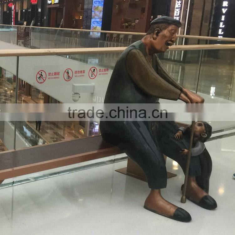 Old man statue character for mall