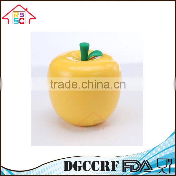 1Set Apple Box 10 PCS Plastic Fruit Fork Stand Container Kids Cake Dessert Forks