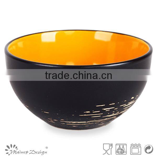 2015 new design Ceramic stoneware silk screen printing bowl antique style