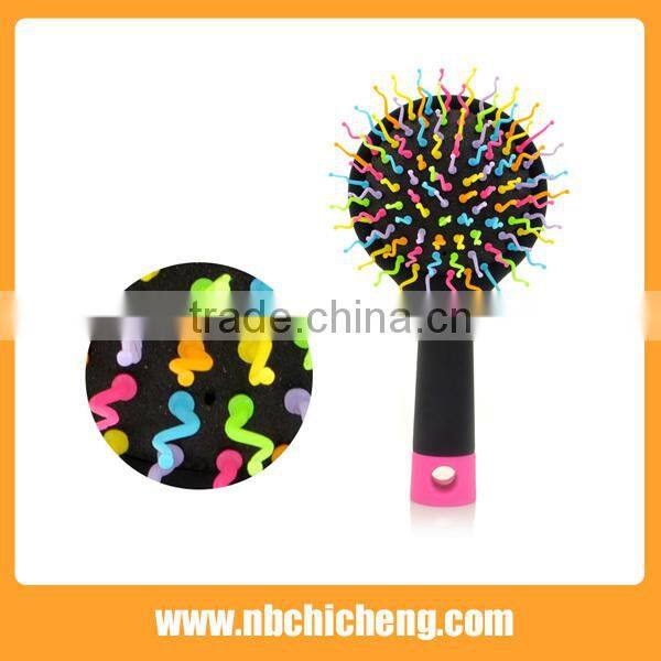 New Rainbow Magic Hair Comb Curl Straight Massage Comb Brush Mirror Styling Tools