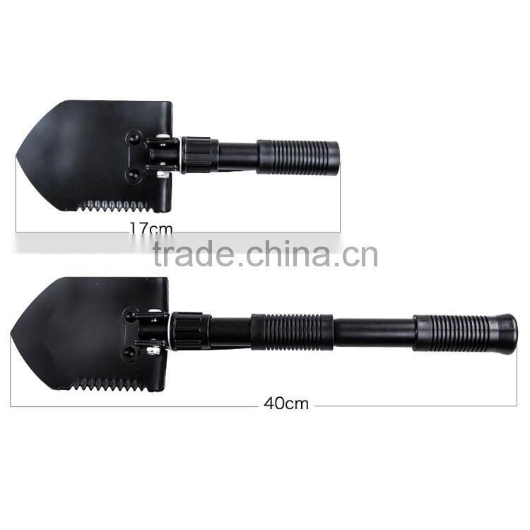 3 in 1 shovel with saw and pickaxe foldable shovel