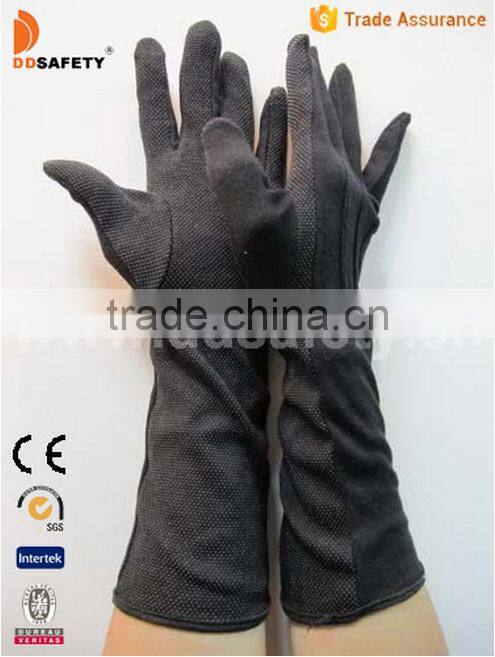 DDSAFETY 2017 Hot Sale Black Cotton Anti Static Cotton Safety Gloves