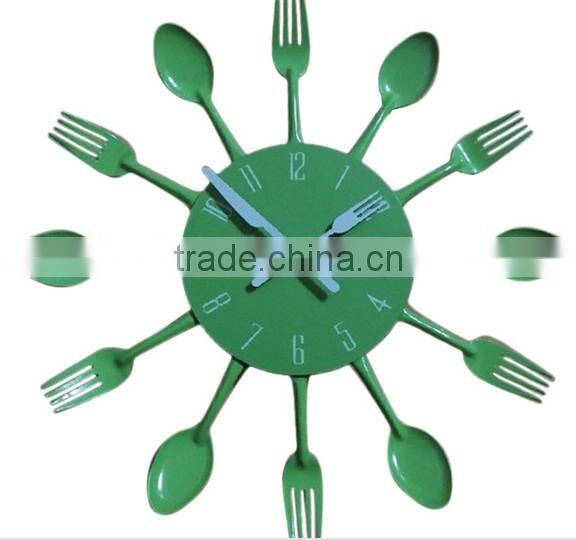 Promotional Creative Gift Cutlery Metal Wall Clock