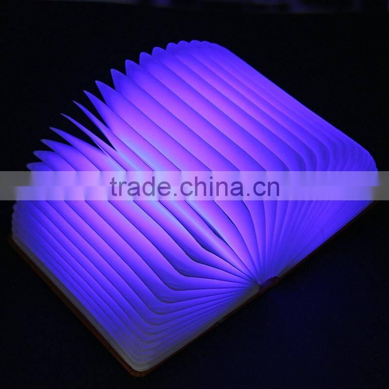 Folding LED Nightlight Creative LED Book Light Lamp Best Home Novelty Decorative USB Rechargeable Lamps White/Warm/Blue/Red