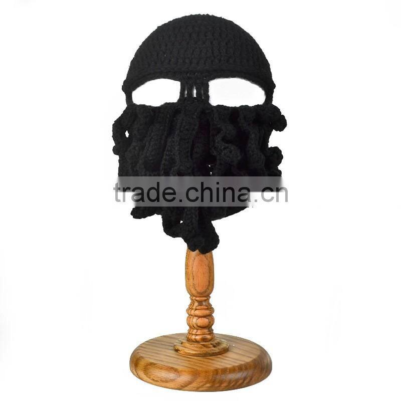 Unisex Halloween Octopus Hats Crocheted Hats Funny Cap