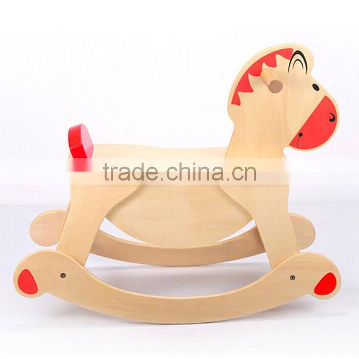 2016 new fashion baby wooden outdoor spring rocking horse W16D086