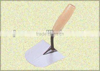 Spanish style long wooden handle quadrate bricklaying trowel