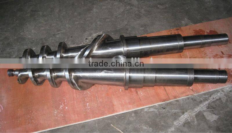 Twin screw and barrelfor rubber extruders/Rubber twin screws