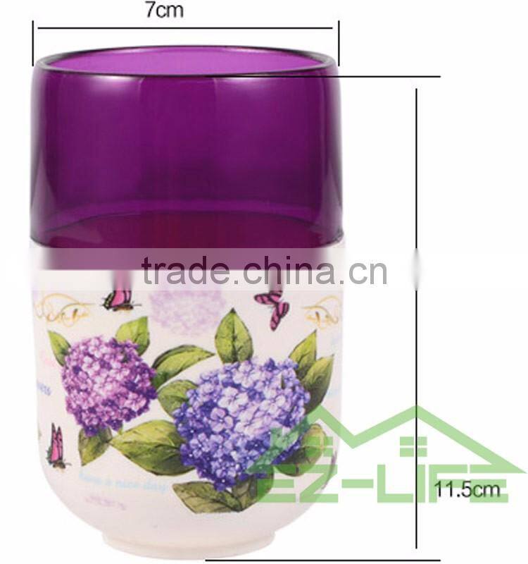 2017 wholesale colorful plastic bathroom accessories set