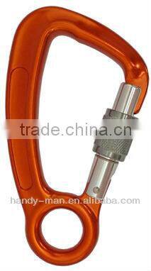 A140-22KSG Industrial Safety Forged Aluminum Captive Eye CE Standard Screw Gate Quicklock Locksafe Carabiner