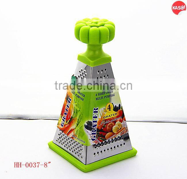Hot sale stainless steel 10 inch tower grater with pumpkin handle HH0039