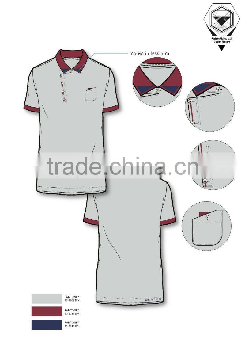 men's polo shirt with pocket ODM service Italy new design polo shirt