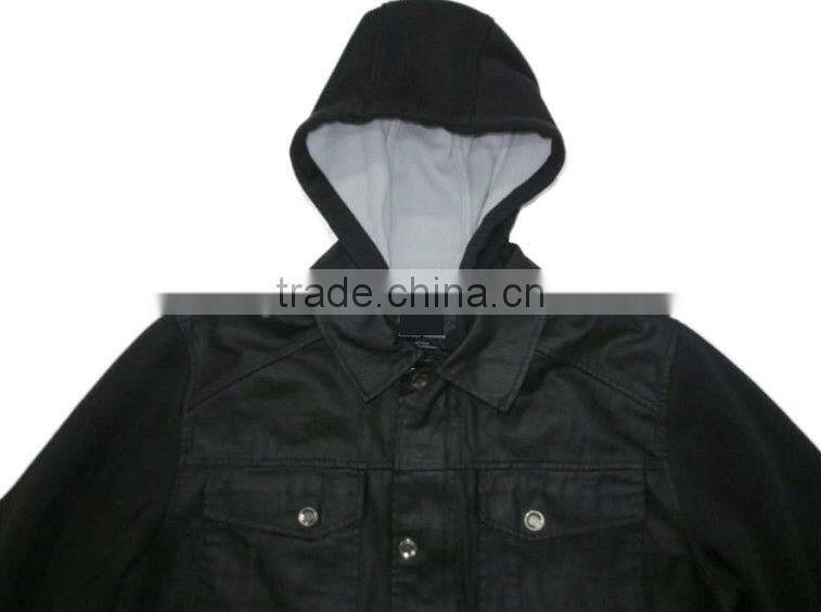 Fashion men sweater with fleece hood
