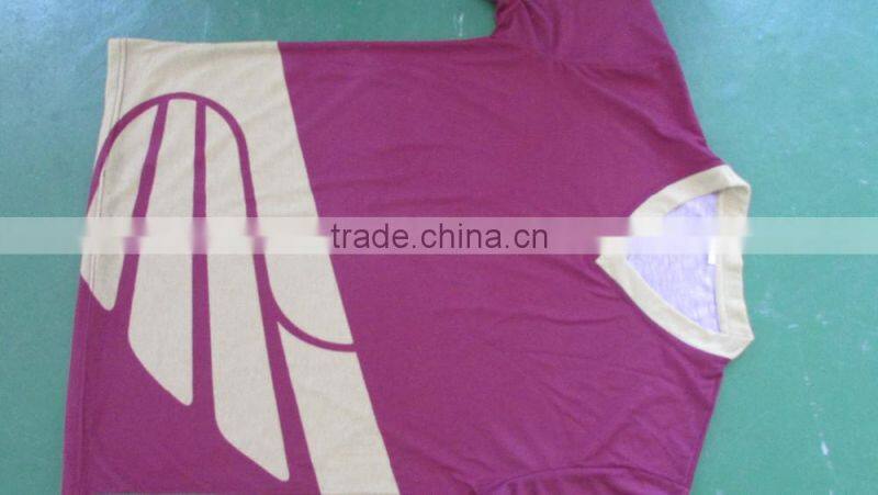 Baseball sport sublimation t shirt with number printing in v-neck style